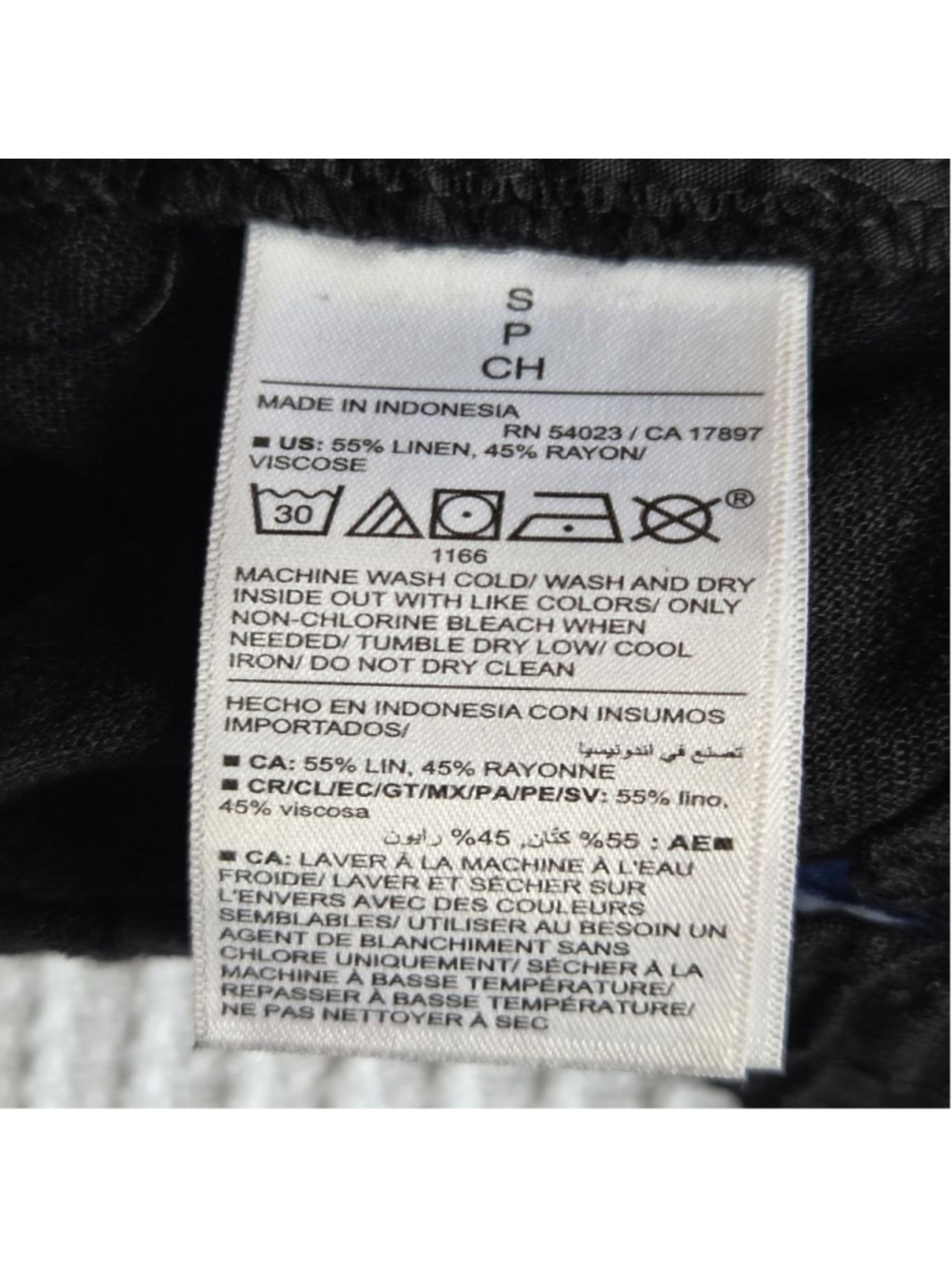 Women's Old Navy Wide Leg Linen Blend Pants in Black, Size S - Picture 10 of 13
